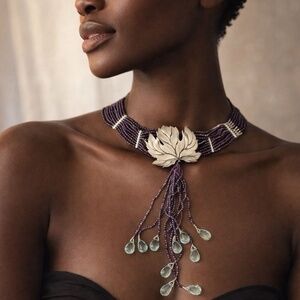 Amethyst and Sterling Statement Necklace